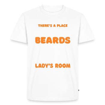 Giftidea Beard Men - Men's Premium Organic T-Shirt - white - Front - Nico (187cm)