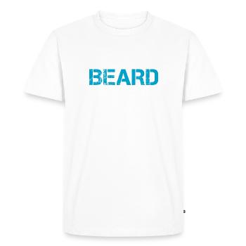 Giftidea Beard Men - Men's Premium Organic T-Shirt - white - Front - Nico (187cm)