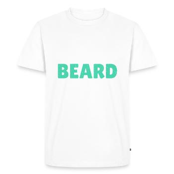 Giftidea Beard Men - Men's Premium Organic T-Shirt - white - Front - Nico (187cm)