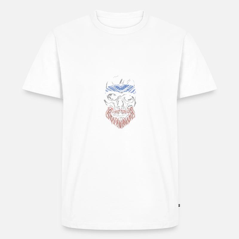 Giftidea Beard Men - Männer Premium Bio T-Shirt - Weiß
