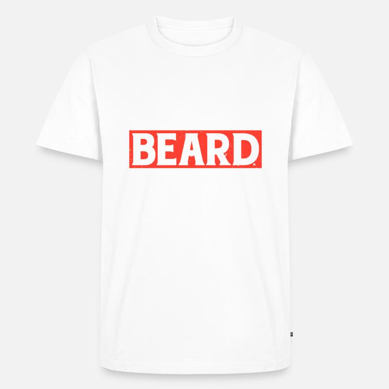 Giftidea Beard Men - Männer Premium Bio T-Shirt - Weiß