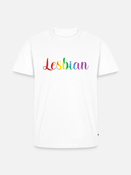 Lesbian Gifts - Männer Premium Bio T-Shirt - Weiß