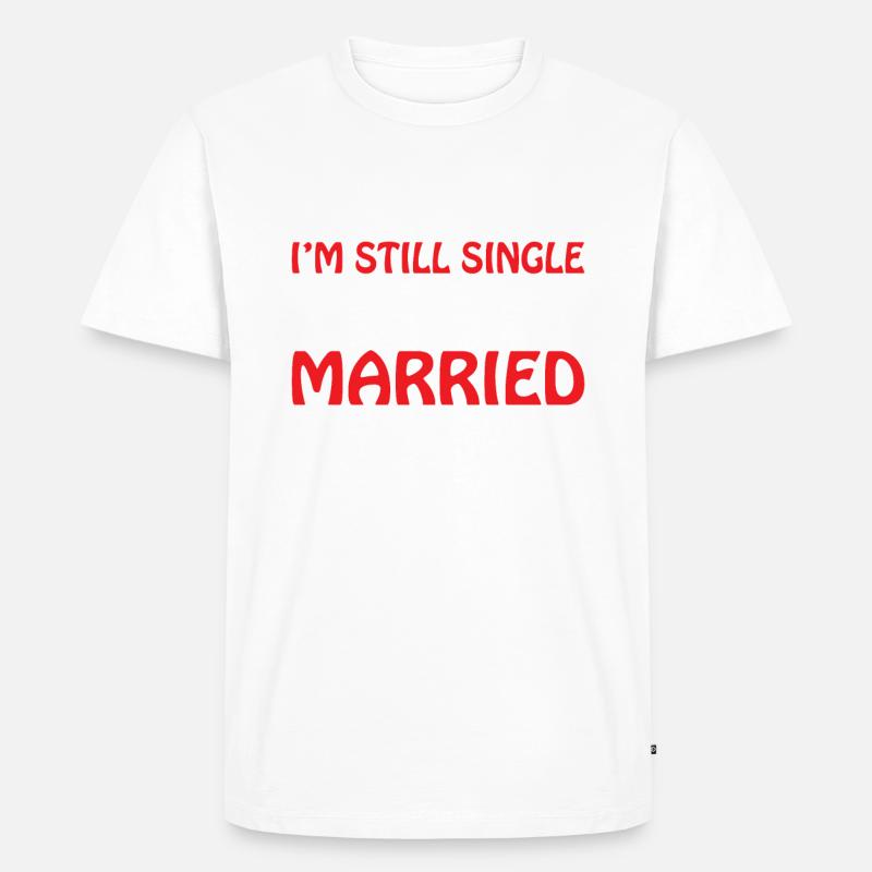 Single Gift - Männer Premium Bio T-Shirt - Weiß