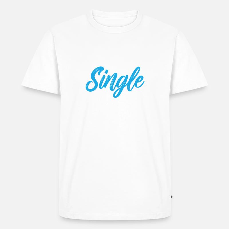 Single Gift - Männer Premium Bio T-Shirt - Weiß