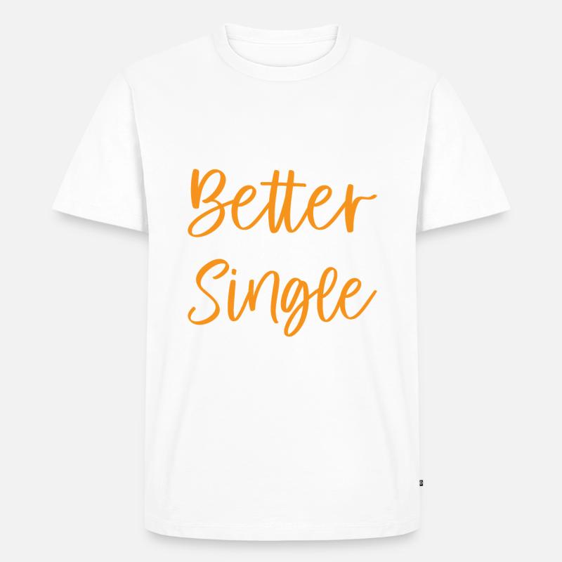 Single Gift - Männer Premium Bio T-Shirt - Weiß