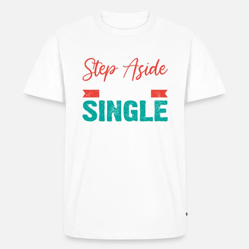Single Gift - Männer Premium Bio T-Shirt - Weiß