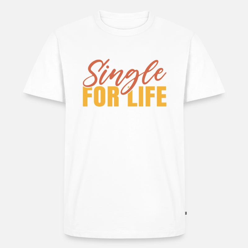 Single Gift - Männer Premium Bio T-Shirt - Weiß