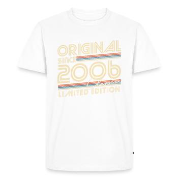 Original Since 2006 Vintage Birthday Gift - Men's Premium Organic T-Shirt - white - Front - Nico (187cm)