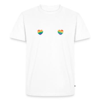 Gay Gifts - Men's Premium Organic T-Shirt - white - Front - Nico (187cm)