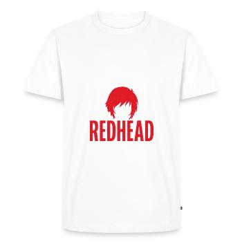 Cadeaux roux - T-shirt Premium bio Homme - blanc - Devant - Nico (187cm)