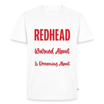 Cadeaux roux - T-shirt Premium bio Homme - blanc - Devant - Nico (187cm)