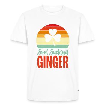 Cadeaux roux - T-shirt Premium bio Homme - blanc - Devant - Nico (187cm)
