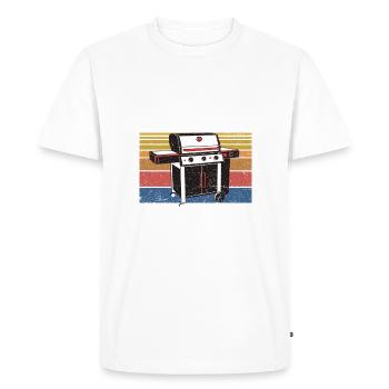 Grill Barbecue Grilling - Men's Premium Organic T-Shirt - white - Front - Nico (187cm)