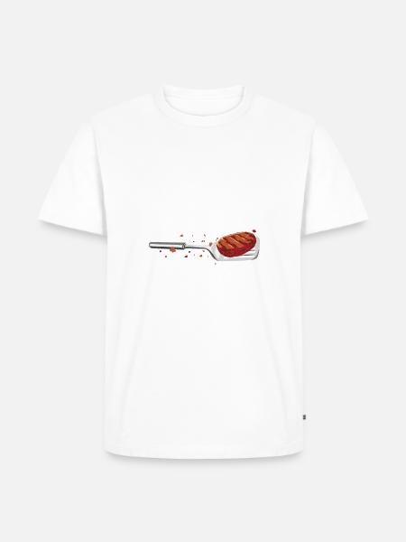 Grill Barbecue Grilling - Männer Premium Bio T-Shirt - Weiß
