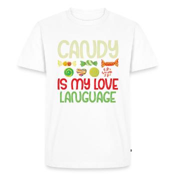 Candy Gift - Men's Premium Organic T-Shirt - white - Front - Nico (187cm)