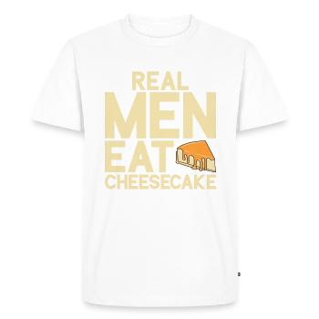 Cadeau de gâteau au fromage - T-shirt Premium bio Homme - blanc - Devant - Nico (187cm)