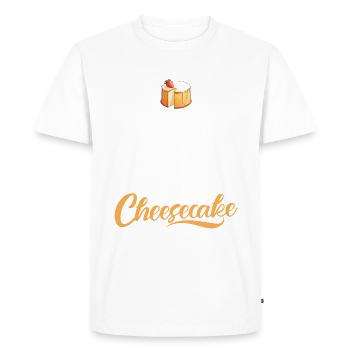 Cadeau de gâteau au fromage - T-shirt Premium bio Homme - blanc - Devant - Nico (187cm)