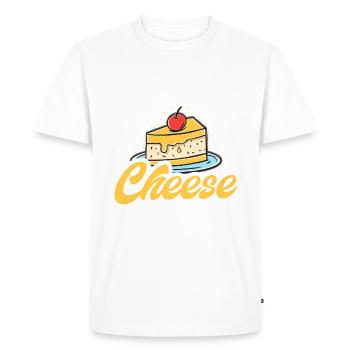 Cadeau de gâteau au fromage - T-shirt Premium bio Homme - blanc - Devant - Nico (187cm)