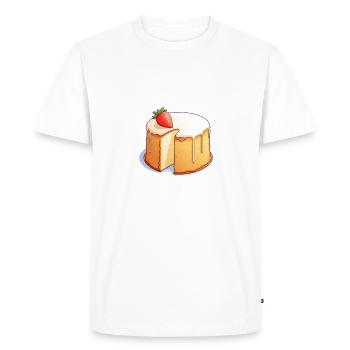 Cadeau cheesecake - T-shirt Premium bio Homme - blanc - Devant - Nico (187cm)