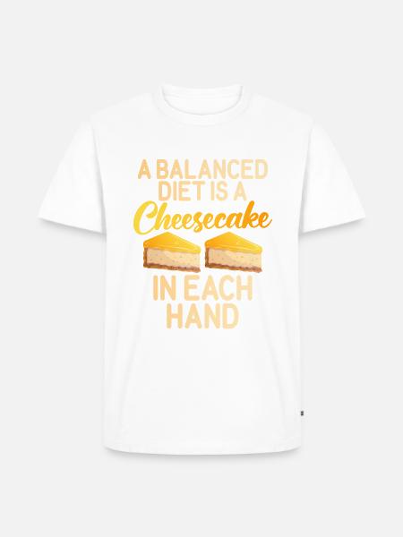 Cheesecake Gift - Men's Premium Organic T-Shirt - white