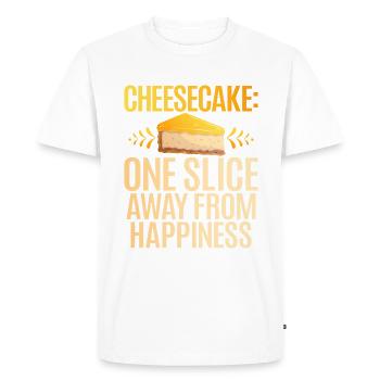 Cadeau de gâteau au fromage - T-shirt Premium bio Homme - blanc - Devant - Nico (187cm)