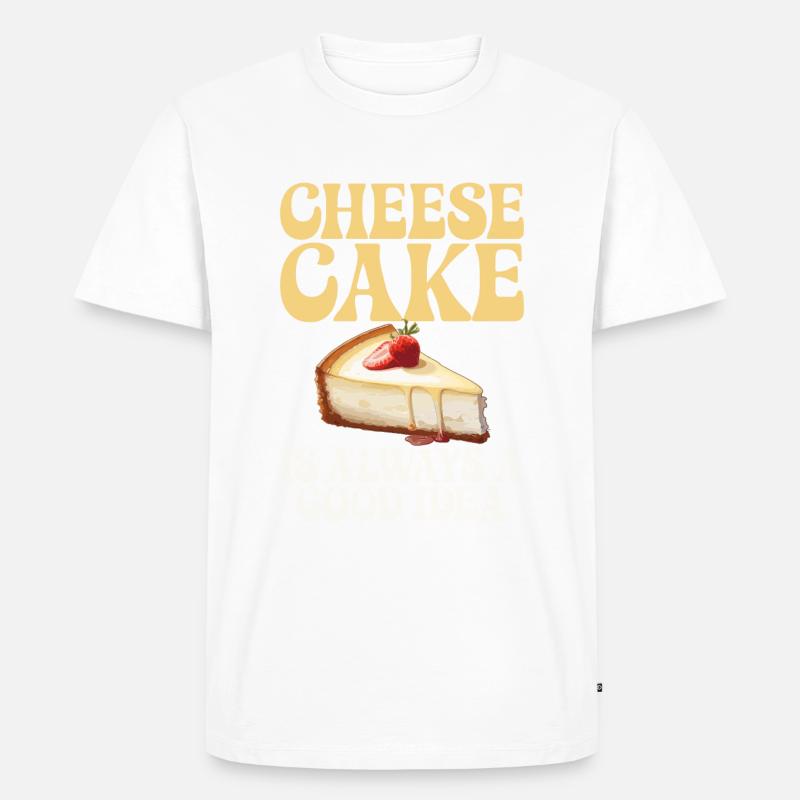 Cheesecake Gift - Männer Premium Bio T-Shirt - Weiß