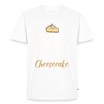 Cadeau de gâteau au fromage - T-shirt Premium bio Homme - blanc - Devant - Nico (187cm)