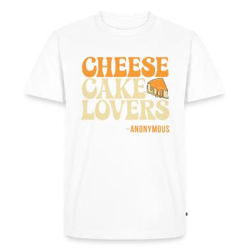 Cadeau de gâteau au fromage - T-shirt Premium bio Homme - blanc - Devant - Nico (187cm)