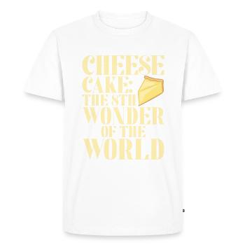 Cadeau de gâteau au fromage - T-shirt Premium bio Homme - blanc - Devant - Nico (187cm)