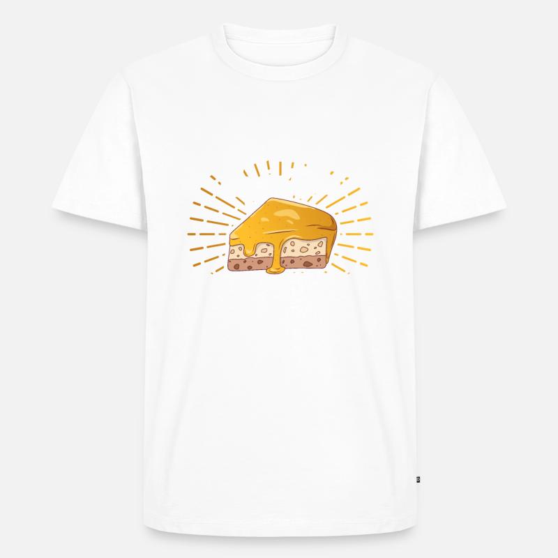 Cheesecake Gift - Männer Premium Bio T-Shirt - Weiß