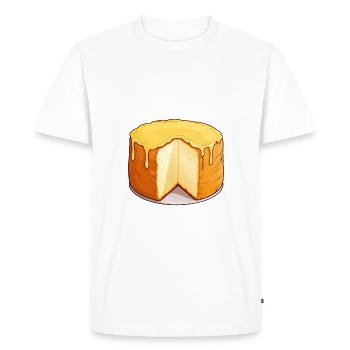 Cadeau de gâteau au fromage - T-shirt Premium bio Homme - blanc - Devant - Nico (187cm)
