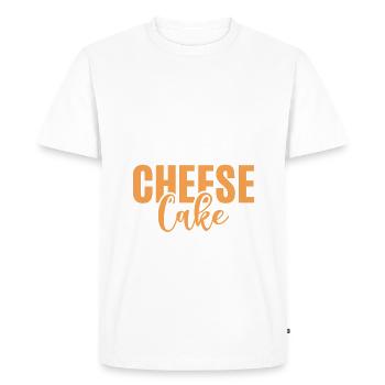 Cadeau de gâteau au fromage - T-shirt Premium bio Homme - blanc - Devant - Nico (187cm)