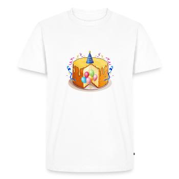 Cadeau de gâteau au fromage - T-shirt Premium bio Homme - blanc - Devant - Nico (187cm)