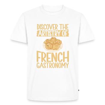 Cadeaux culinaires français - T-shirt Premium bio Homme - blanc - Devant - Nico (187cm)