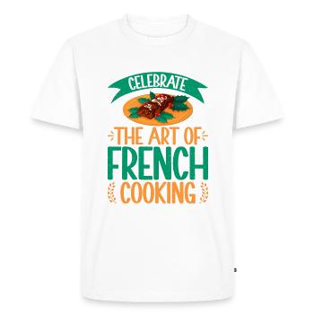 Cadeaux culinaires français - T-shirt Premium bio Homme - blanc - Devant - Nico (187cm)