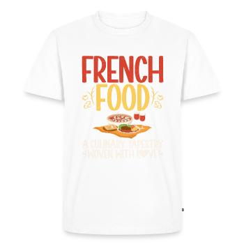 Cadeaux culinaires français - T-shirt Premium bio Homme - blanc - Devant - Nico (187cm)
