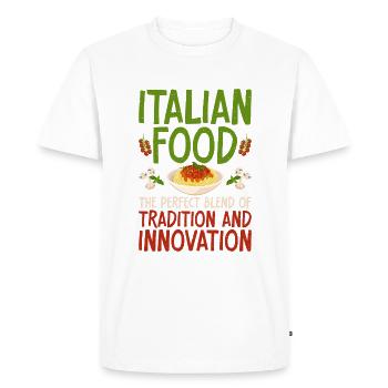 Italian Food Gifts - Men's Premium Organic T-Shirt - white - Front - Nico (187cm)