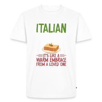Italian Food Gifts - Men's Premium Organic T-Shirt - white - Front - Nico (187cm)
