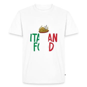 Italian Food Gifts - Men's Premium Organic T-Shirt - white - Front - Nico (187cm)