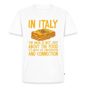 Italian Food Gifts - Men's Premium Organic T-Shirt - white - Front - Nico (187cm)