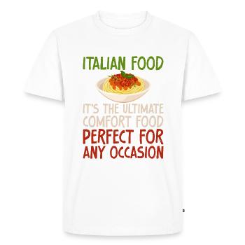 Italian Food Gifts - Men's Premium Organic T-Shirt - white - Front - Nico (187cm)