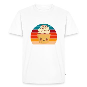 Cake Lover Cake Gift - Men's Premium Organic T-Shirt - white - Front - Nico (187cm)
