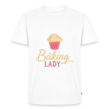 Cake Lover Cake Gift - Men's Premium Organic T-Shirt - white - Front - Nico (187cm)