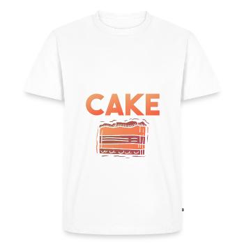 Gâteau d’amoureux des gâteaux - T-shirt Premium bio Homme - blanc - Devant - Nico (187cm)