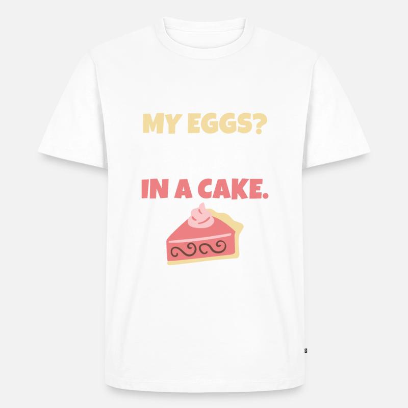 Cake Lover Cake Gift - Männer Premium Bio T-Shirt - Weiß