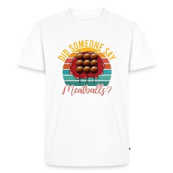 Cadeaux pour les amateurs de boulettes de viande - T-shirt Premium bio Homme - blanc - Devant - Nico (187cm)