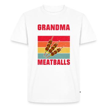 Cadeaux pour les amateurs de boulettes de viande - T-shirt Premium bio Homme - blanc - Devant - Nico (187cm)