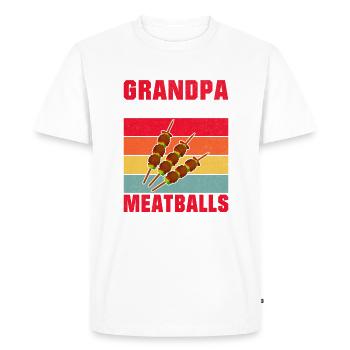 Meatball Lovers Gifts - Men's Premium Organic T-Shirt - white - Front - Nico (187cm)
