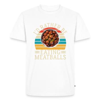 Cadeaux pour les amateurs de boulettes de viande - T-shirt Premium bio Homme - blanc - Devant - Nico (187cm)