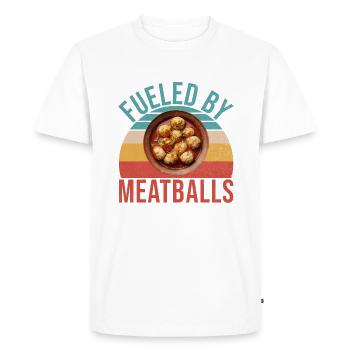 Meatball Lovers Gifts - Men's Premium Organic T-Shirt - white - Front - Nico (187cm)